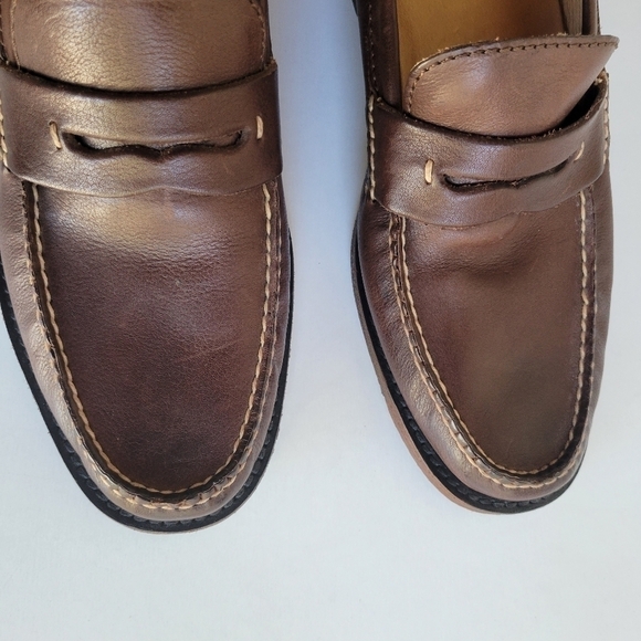 Frye men's brush leather Penny loafers size 7.5 - Picture 4 of 16
